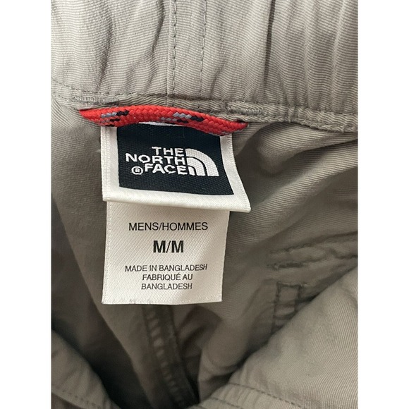 The North Face Mens Sz M Med Cargo Convertible Zip Off Belted Nylon Pants in Tan - Picture 3 of 5